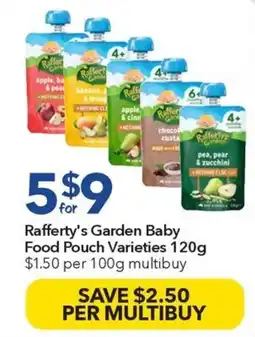 Ritchies Rafferty's Garden Baby Food Pouch Varieties offer