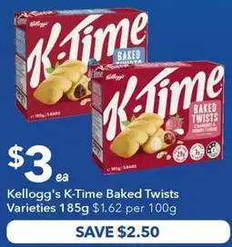Ritchies Kellogg's K-Time Baked Twists Varieties offer