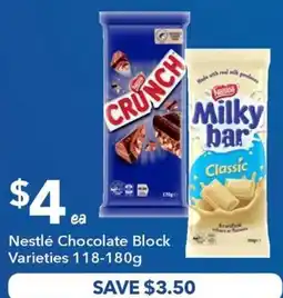 Ritchies Nestlé Chocolate Block Varieties offer