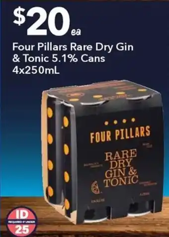 Ritchies Four Pillars Rare Dry Gin & Tonic offer