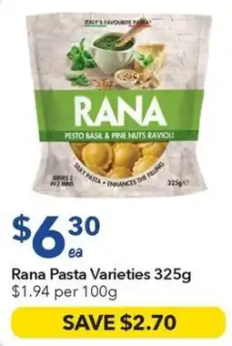 Ritchies Rana Pasta Varieties offer