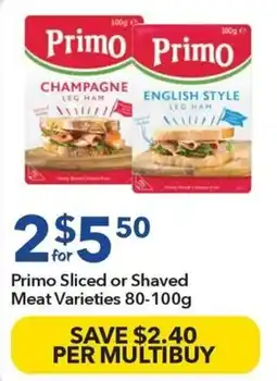 Ritchies Primo Sliced or Shaved Meat Varieties offer