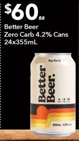 Ritchies Better Beer Zero Carb offer