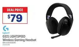 Officeworks Logitech G321 LIGHTSPEED Wireless Gaming Headset offer