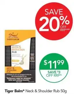 Terry White Tiger Balm Neck & Shoulder Rub offer