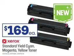 Officeworks Xerox Standard Yield Cyan, Magenta, Yellow Toner offer