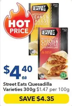 Ritchies Street Eats Quesadilla Varieties offer