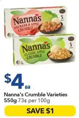 Ritchies Nanna's Crumble Varieties offer