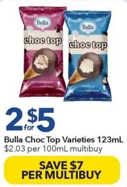 Ritchies Bulla Choc Top Varieties offer
