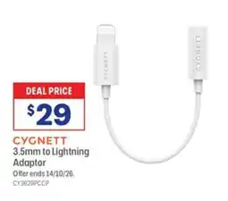 Officeworks Cygnett 3.5mm to Lightning Adaptor offer