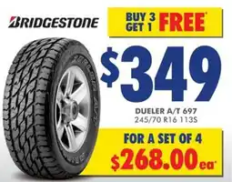 Bob Jane T-Marts Bridgestone Dueler A/T 697 offer