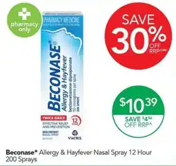 Terry White Beconase* Allergy & Hayfever Nasal Spray offer