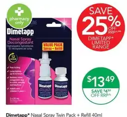 Terry White Dimetapp Nasal Spray Twin Pack + Refill offer