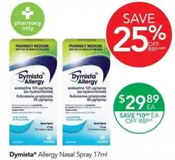 Terry White Dymista* Allergy Nasal Spray offer
