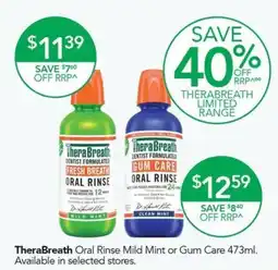 Terry White TheraBreath Oral Rinse offer