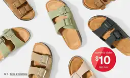 Kmart Women's slides offer