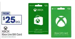 Officeworks Xbox Live Gift Card offer