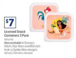 Officeworks Licensed Snack Containers 2 Pack offer