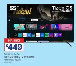 Officeworks Qbell 55" 4K Ultra HD TV with Tizen offer