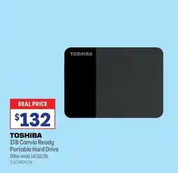 Officeworks Toshiba 1TB Canvio Ready Portable Hard Drive offer