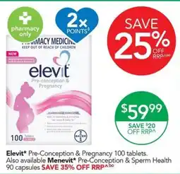 Terry White Elevit Pre-Conception & Pregnancy offer