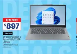 Officeworks Lenovo 14" IdeaPad Slim 3 Laptop offer