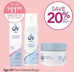 Terry White Ego QV Face Selected Range offer