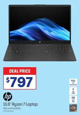 Officeworks hp 15.6" Ryzen 7 Laptop offer