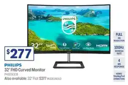 Officeworks Philips 32" FHD Curved Monitor offer