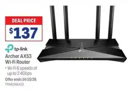 Officeworks tp-link Archer AX53 Wi-Fi Router offer