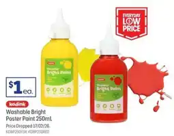 Officeworks kadink Washable Bright Poster Paint offer