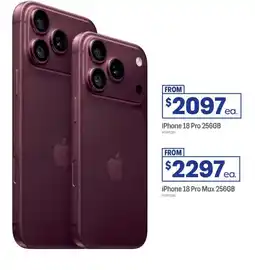 Officeworks iPhone 18 Pro 256GB offer