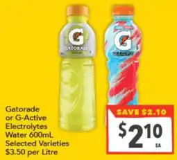 Supa Valu Gatorade Electrolytes Water offer