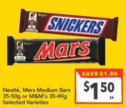 Supa Valu Nestlé, Mars Medium Bars offer