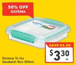 Supa Valu Sistema To Go Sandwich Box offer