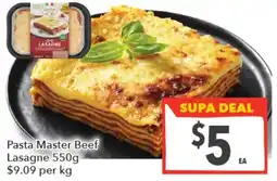 Supa Valu Pasta Master Beef Lasagne offer