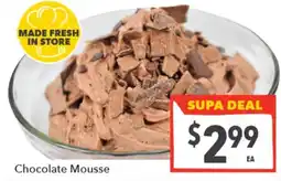 Supa Valu Chocolate Mousse offer