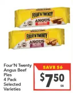 Supa Valu Four N Twenty Angus Beef Pies offer