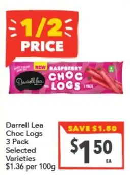 Supa Valu Darrell Lea Choc Logs offer