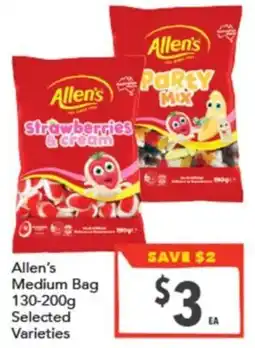 Supa Valu Allen's Medium Bag Selected Varieties offer