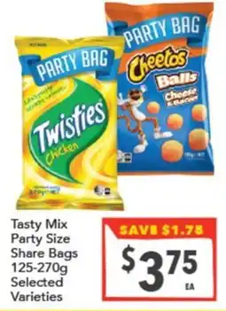 Supa Valu Tasty Mix Party Size Share Bags Selected Varieties offer