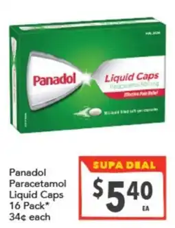 Supa Valu Panadol Paracetamol Liquid Caps offer