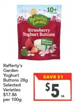 Supa Valu Rafferty's Garden Yoghurt Buttons offer