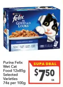 Supa Valu Purina Felix Wet Cat Food Selected Varieties offer