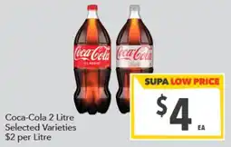 Supa Valu Coca-Cola 2 Litre Selected Varieties offer