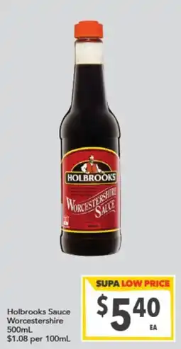 Supa Valu Holbrooks Worcestershire Sauce offer