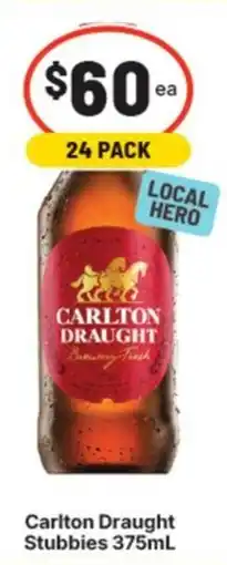 Supa Valu Carlton Draught Stubbies offer