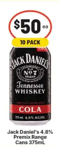 Supa Valu Jack Daniel's Tennessee Whiskey Cola offer