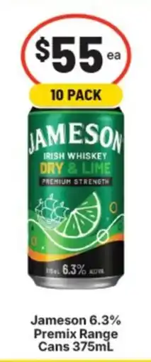 Supa Valu Jameson Irish Whiskey Dry & Lime offer