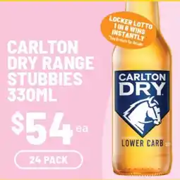 Supa Valu Carlton Dry Range Stubbies offer